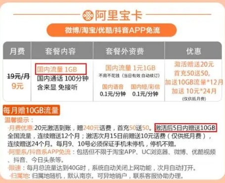 阿里宝卡月费多少钱？包含哪些服务？