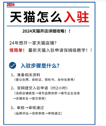 2024天猫开店入驻条件和费用是多少?怎么入驻?