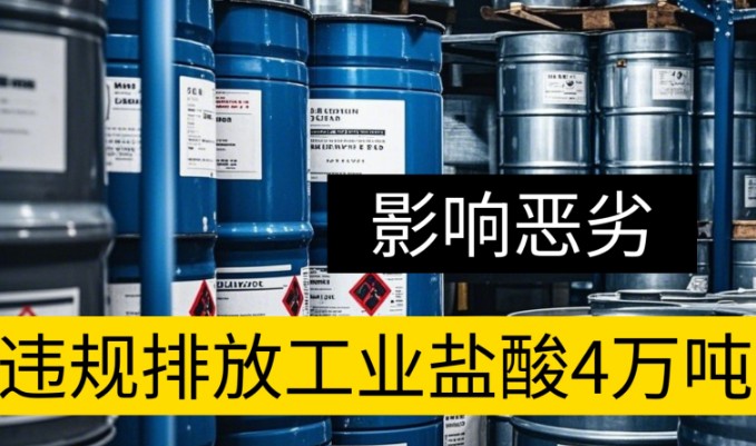 4万吨工业盐酸被偷偷排放，严重环境污染
