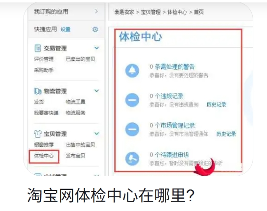 淘宝账户体检中心在哪？怎么查询？